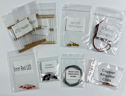 Make: Electronics Mini Kit 3 Educational Electronic Component Pack That Follows Experiments in Charles Platt's 3rd Edition Book (PTTMini3rd-Comp3)