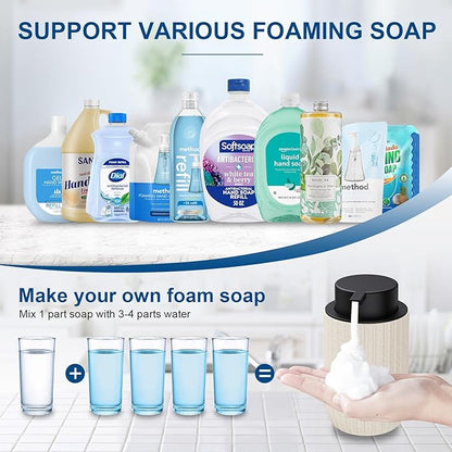 Ceramic Foaming Soap Dispenser, 12 oz Bathroom Foam Hand Soap Dispenser