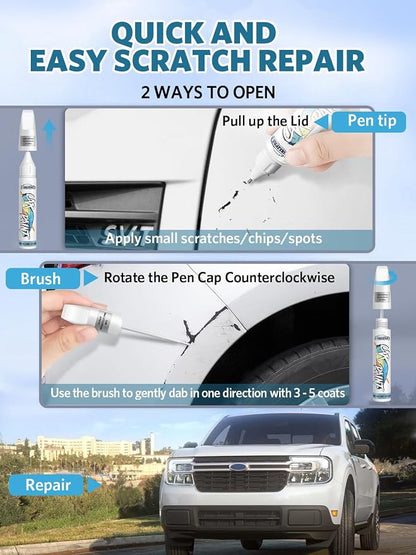 A83 Glacier Silver Metallic Touch Up Paint for BMW, Color Exact Match Car Paint Scratch Repair Remover Pen Kit Quick & Easy Fix Vehicle Chips and Automotive Nicks Scuff
