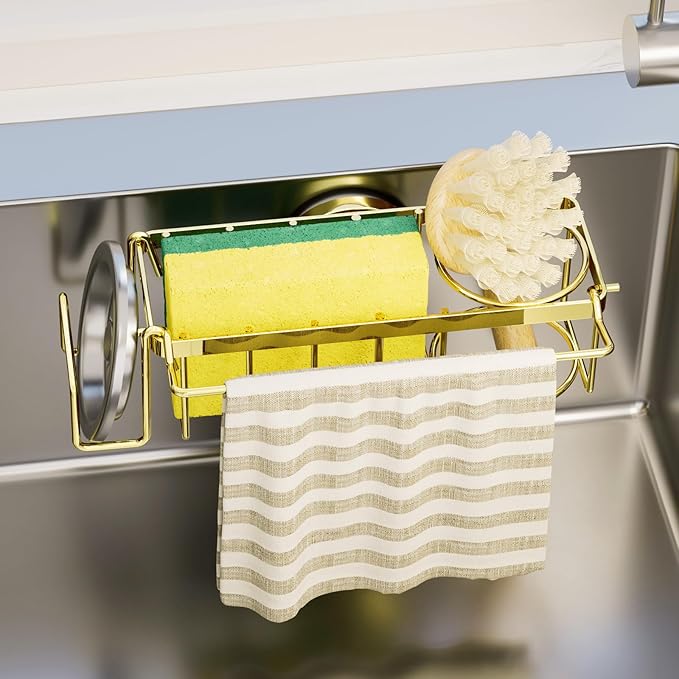 TAILI 4-in-1 Sponge Holder for Kitchen Sink