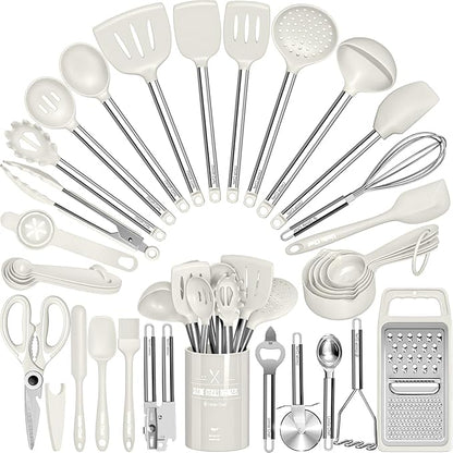 Kitchen Utensils Set-Umite Chef 34 Pcs Silicone Cooking Utensils Set