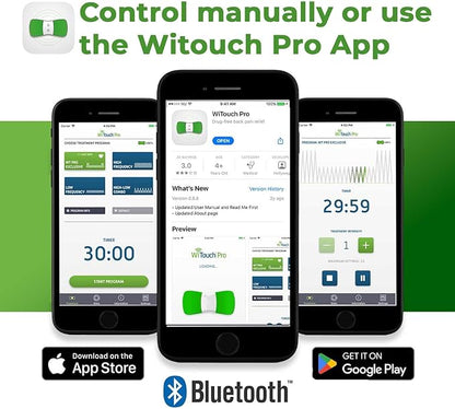WiTouch Pro Bluetooth TENS Unit – Wireless Lower Back Pain Relief Device |