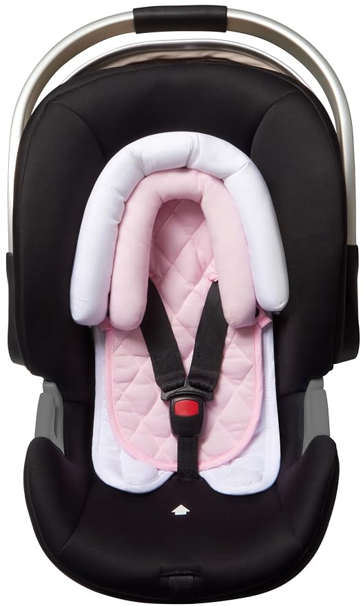 Pro Goleem Infant Car Seat Insert, Babybody Support for Toddler, Soft Minky Preemie Car Seat Insert, 2-in-1 Reversible, Perfect for Carseats, Strollers, Swings, Pink and White