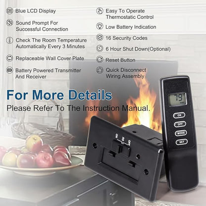 Gas Fireplace Remote Control System Kit