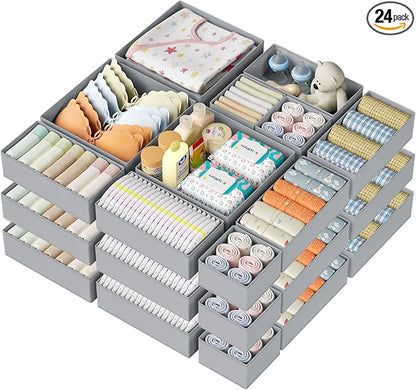 DIMJ Drawer Organizer Clothes 24 Pack