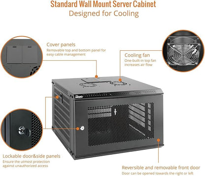 Tecmojo 6U Wall Mount Rack Network Cabinet