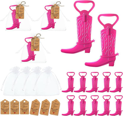 Meanplan 99 Pcs Cowboy Boot Bottle Opener Set Cowgirl Western Derby Wedding