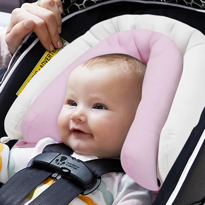 Pro Goleem Infant Car Seat Insert, Babybody Support for Toddler, Soft Minky Preemie Car Seat Insert, 2-in-1 Reversible, Perfect for Carseats, Strollers, Swings, Pink and White