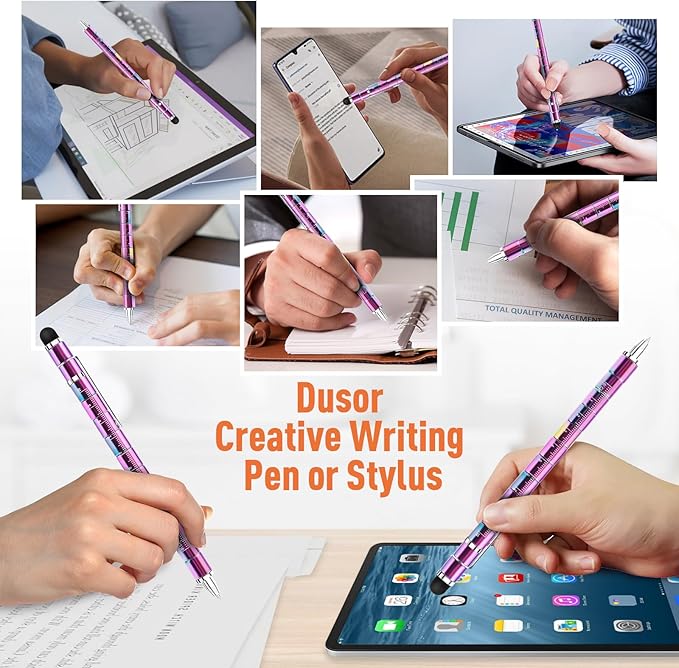 Gifts for Men Fidget Pen, Stocking Stuffers for Teen Girls Boys, White Elephant Gifts for Adults, Anniversary Birthday Gift for Men Him Teenage Boys Girls, Mens Gift for Christmas Multifunction Pen