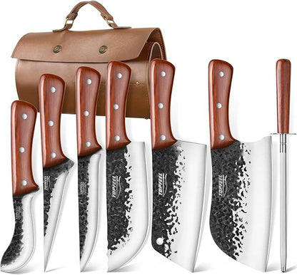 Topfeel 8PCS Chef Butcher Fish Knife Set
