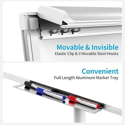 Mobile Dry Erase Board on Wheels 40 x 28 Inch-Magnetic Whiteboard Easel