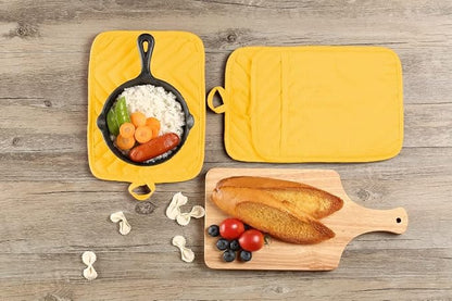 Oven Pot Holder with Pocket Cotton Heat Resistant Coaster Potholder Kitchen Hot