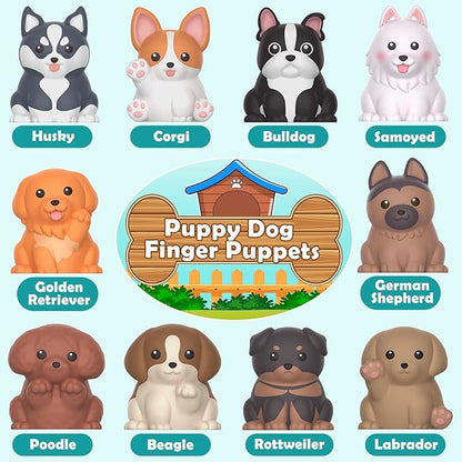 Aigybobo Learning Toys for Toddlers 1 2 3 Year Old, 20 Pcs Pet Dog Toys for Kids, Animal Counting Matching Sorting Fine Motor Educational Playset, Puppy Gifts for Baby Boys Girls Age 12-18 Months