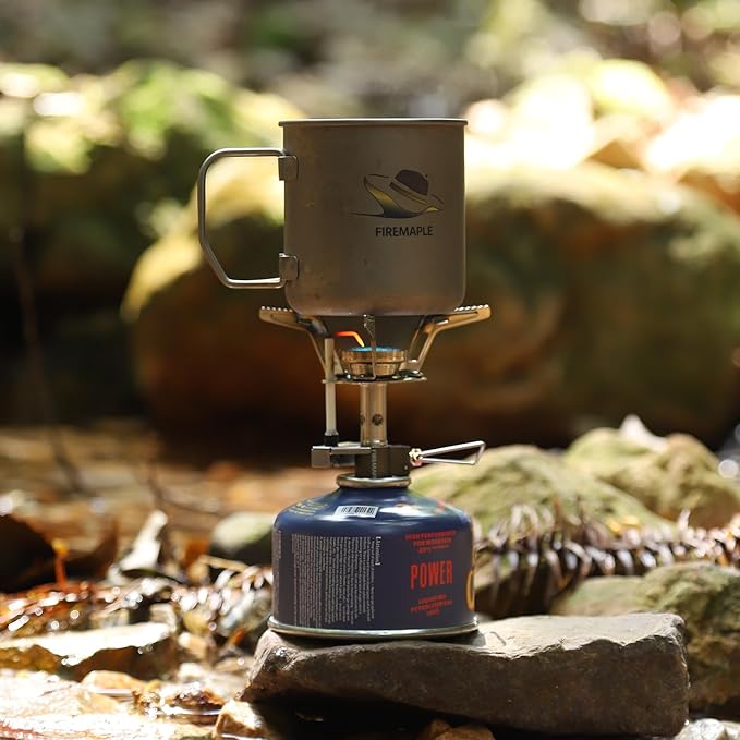Fire-Maple Torch Gas Stove ??Ultralight Backpacking Camping Stove, Built-in Piezo Ignition, Stainless Steel & Aluminum Alloy, Compact & Portable, Ideal for Hiking & Outdoor Cooking