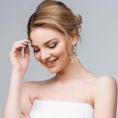 Pndeyo 700pcs Hypoallergenic Earring Making Accessories, Teardrop Round Hoop Earrings Findings Earring Hooks, Clear Rubber Earring Backs & Jump Rings for Jewelry Making- Silver & Gold