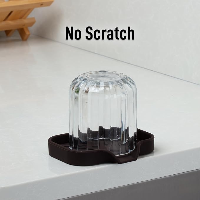 Zulay Kitchen Small Silicone Sponge Holder – Space-Saving Sink Organizer Tray