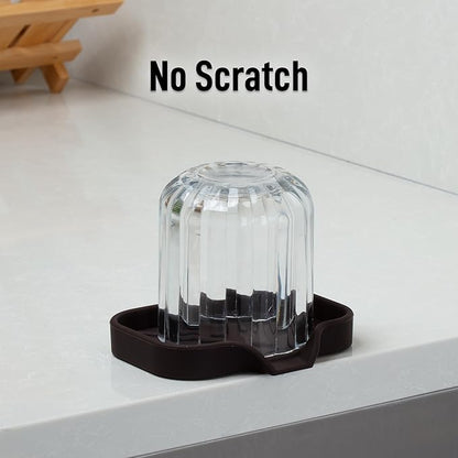Zulay Kitchen Small Silicone Sponge Holder – Space-Saving Sink Organizer Tray