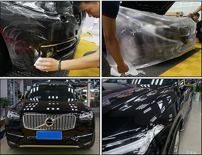 DIYAH Classic Paint Protection Film - 7.5 mil Clear TPU PPF Vinyl Wrap - Invisible Anti-Scratch & Self-Healing Shield with Tools (84" X 48" / 7 FT X 4 FT)