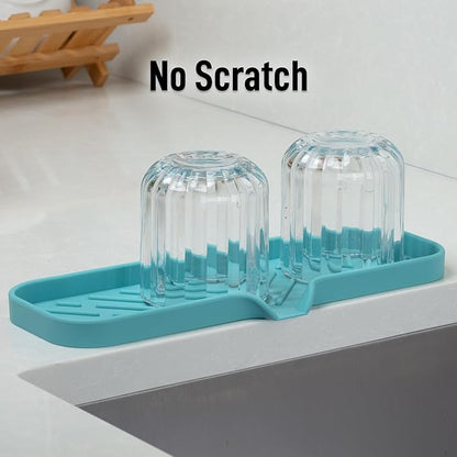 Zulay Kitchen Large Silicone Sponge Holder – Flexible Sink Organizer Tray