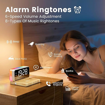 CHOUYONL Alarm Clocks for Bedrooms