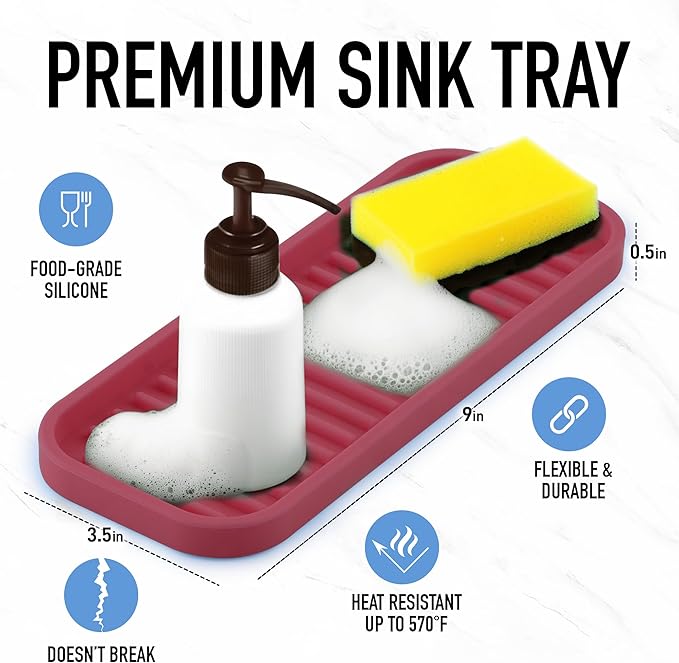 Zulay Kitchen Silicone Sponge Holder