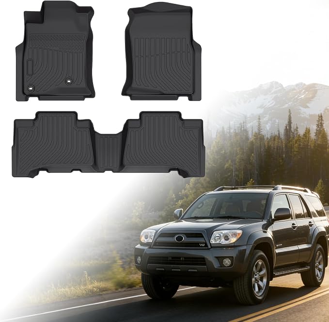 Floor Mats for Toyota 4Runner 2003 2004 2005 2006 2007 2008 2009,4th gen 4runner Floor Mats for 4Runner SR5 | Limited, TPE Floor Liners Front & Rear Row(FIT for 5&7 Seats)