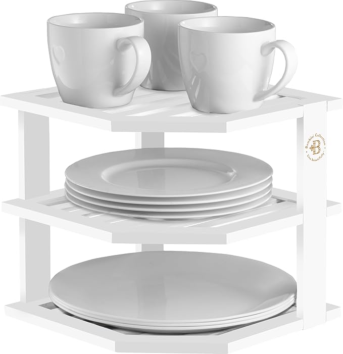 Bambüsi Plate Organizer for Cabinet
