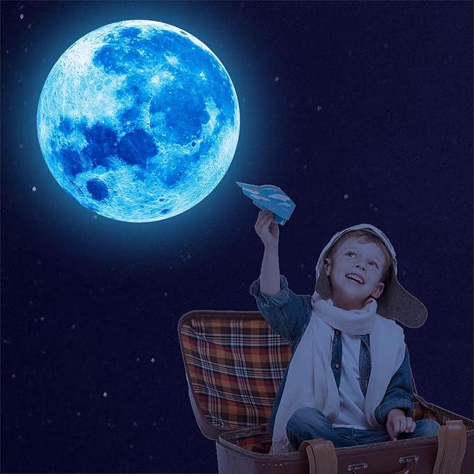 Glow in The Dark Stars,Glowing Stars and Moon Wall Decals, 1088 Pcs Ceiling Stars Glow in The Dark Kids Room Wall Decor, Perfect for Kids Nursery Bedroom Living Room