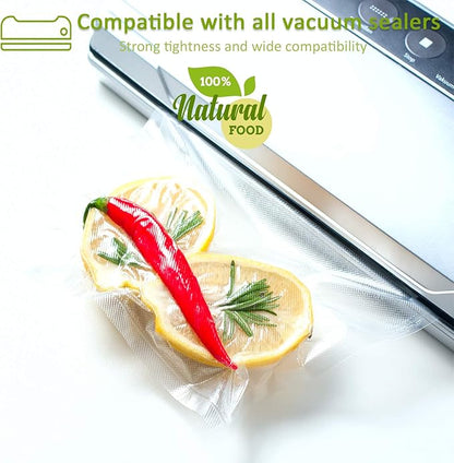 6 Pack 11"x20'(3Rolls) and 8"x20' (3Rolls)Thickened Vacuum Sealer Bags , Smell-Proof, Puncture Prevention, Heavy duty for POTANE, Food Saver, Great for Vacuum storage,Meal Prep or Sous Vide