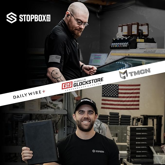 STOPBOX Gun Safe Alternative - Tactical Handgun Storage, Instant Access Portable Gun Case, TSA Compliant Gun Lock Box for Quick Handgun Access| SKULL CAMO + BLACK (2 Pack) | Compact Only