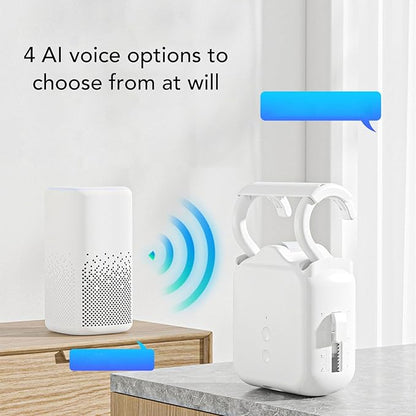 ZIZEV Solar Powered Smart Curtain Motor, APP Remote Control Automatic Curtain
