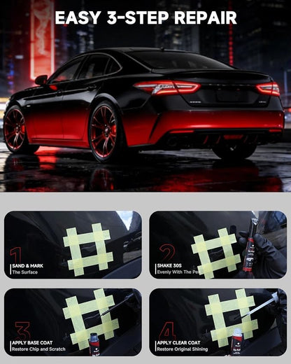Radiant Red Tricoat GNT/WA170H for Chevy Touch Up Paint Kit[2K Clear Coat Included],Exact Color Match Touch Up Paint for Chip and Scratch Repair