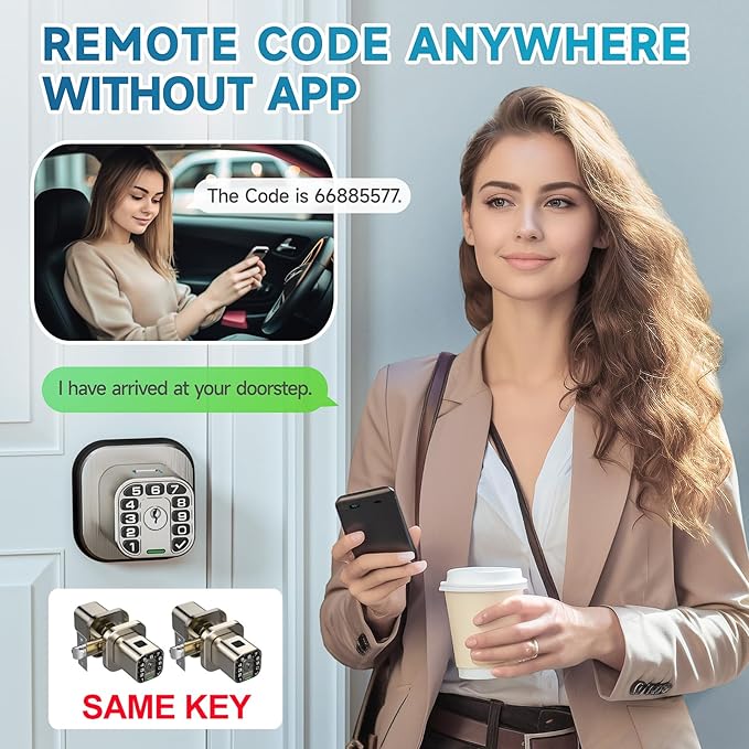 Richelock Fingerprint Door knob, Smart Biometric Door Lock