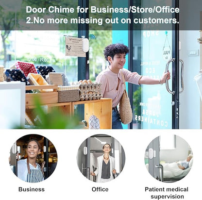 SanJie Door Chime, Door Open Contact Sensor Alarm