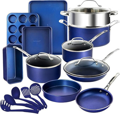 Granitestone 20 Pc Kitchen Pots and Pans Set Non Stick Cookware Set, Kitchen