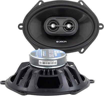 ORION Cobalt Series CB683 6x8” 3-Way Coaxial Car Speakers, 280W, 4 Ohms, Full Range, Enhanced Bass, Polypropylene Cone & Butyl Rubber Surround, Easy Install (Pair)