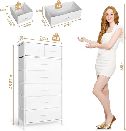 Mifuro Tall Dresser for Bedroom, Vertical Storage Organizer Tower