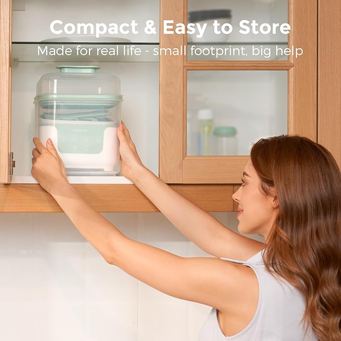 Momcozy Bottle Sterilizer and Dryer, Modular Nesting Space Saving Design