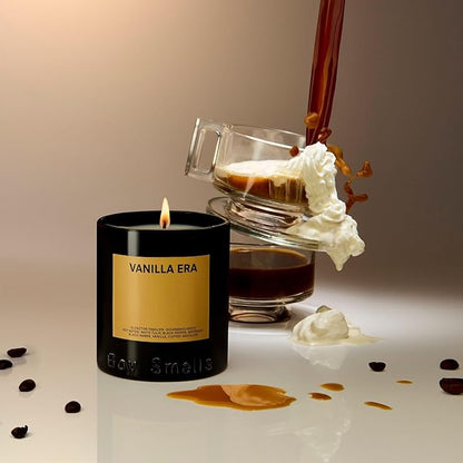 Boy Smells - Vanilla Era Scented Candles for Men and Women - 8.5 oz - Soy, Coconut Wax Candle Blend - Aromatic Candles for Home with Black Amber, Coffee, Incense - 50-Hour Burn - Cotton Wick