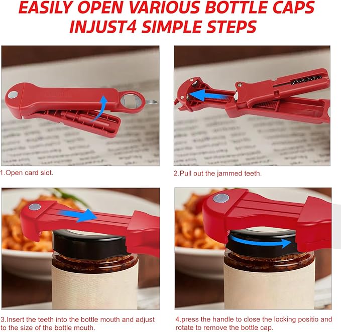 7 in 1 Jar Opener Bottle Opener and Wine Opener