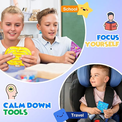 Sensory Fidget Toys for Children with Autism: Calming Gel-Filled Maze for Classroom and Home - Special Needs Sensory Toys for Kids Travel