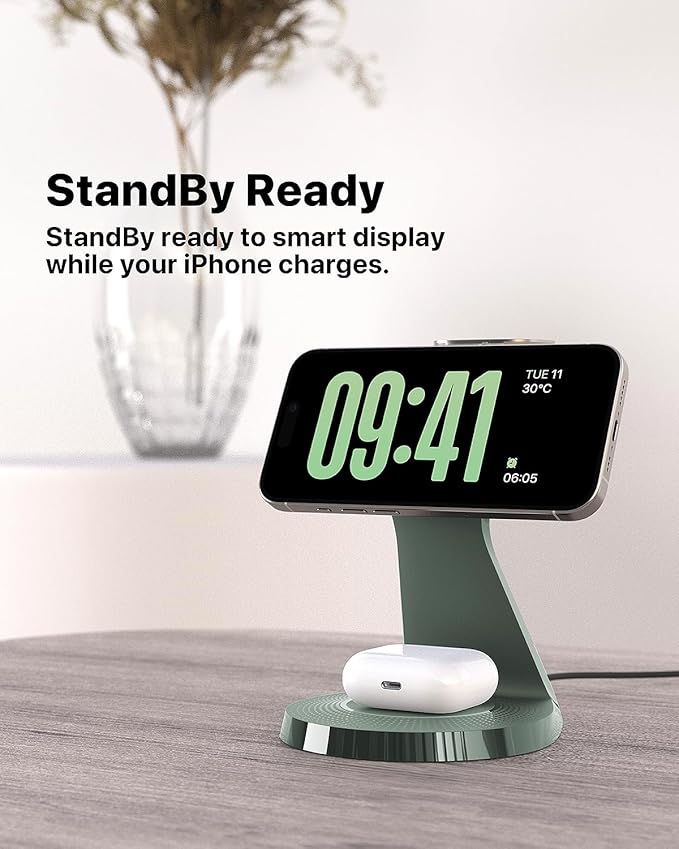 3 in 1 Charging Station for Apple Devices, Mag-Safe Charger Stand Fast Charging
