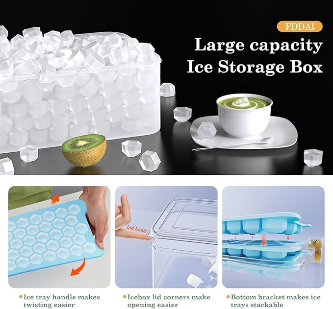 Mini Ice Cube Tray for Freezer: Small Plastic Ice Cubes Trays for Freezer