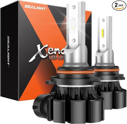 SEALIGHT H10 9140 9145 LED Fog Light Bulbs, 600% Super Brighter 6500K Cool White 9145 9140 H10 Fog Lights Led Bulbs for Cars, Plug and Play, Pack of 2