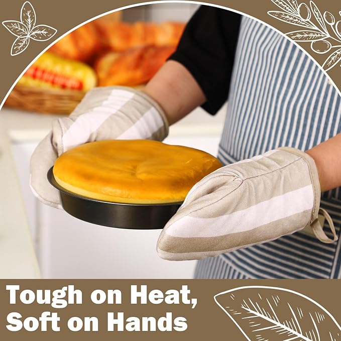 4 Pcs Pot Holders and Oven Mitts Set