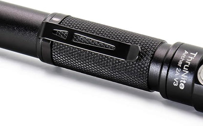 ThruNite LED Flashlight Neutral White, Archer 2A V3 450 Lumens Portable EDC AA Flashlight with Lanyard, IPX8 Water-Resistant Dual Switch Outdoor Light for Hiking, Camping, Everyday Use - Black NW