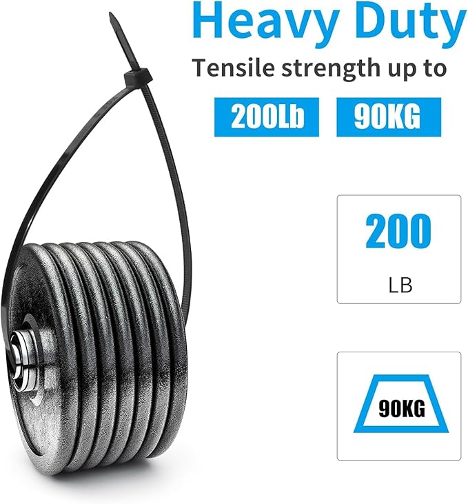 XINGO 24 Inch White Large Zip Ties Heavy Duty 500 Pack, 200 LBS Ultra Strong