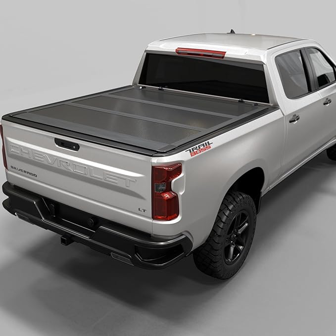 Toptiny Low Profile Hard Folding Truck Bed Tonneau Cover Fits 2019-2026 Chevy/GMC Silverado/Sierra 1500 5'8" Bed (69.6")