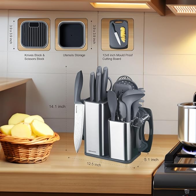 RAXCO Kitchen Set, 7-Piece Cooking Utensils, 5-Piece Kitchen Gadgets, 6-Piece