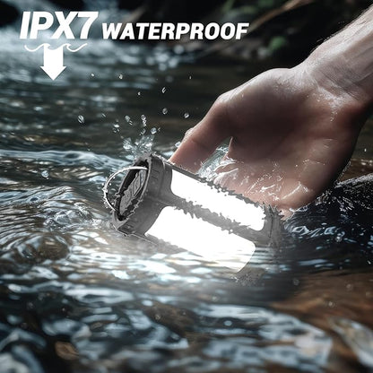 Camping Lantern Rechargeable 150Hr Runtime, 600LM Ultra Bright 360° COB Camping Light, IPX7 Waterproof 2900mAh Power Bank, Portable Emergency Flashlight for Hiking Power Outage Survival Gear